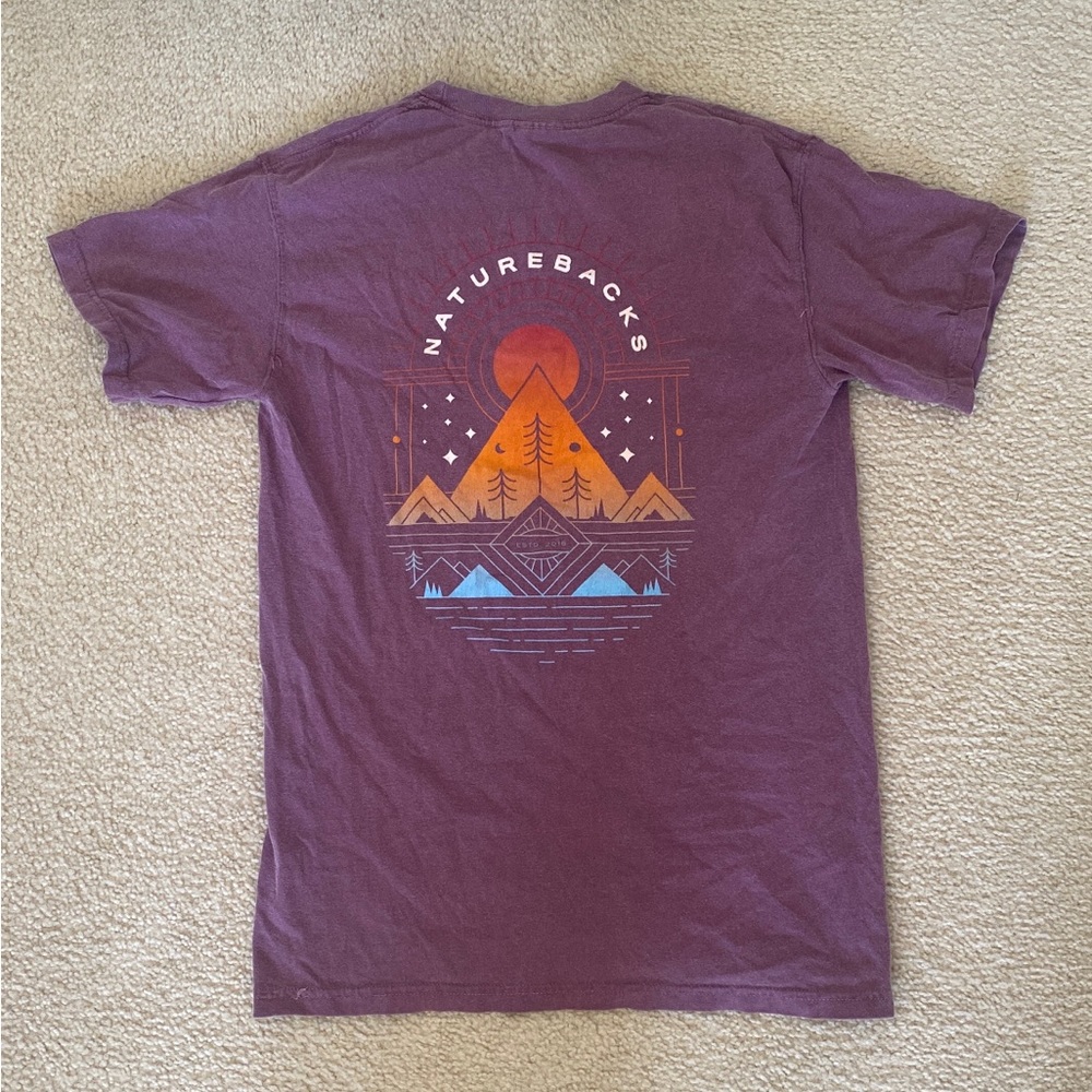 Nature Back maroon shirt